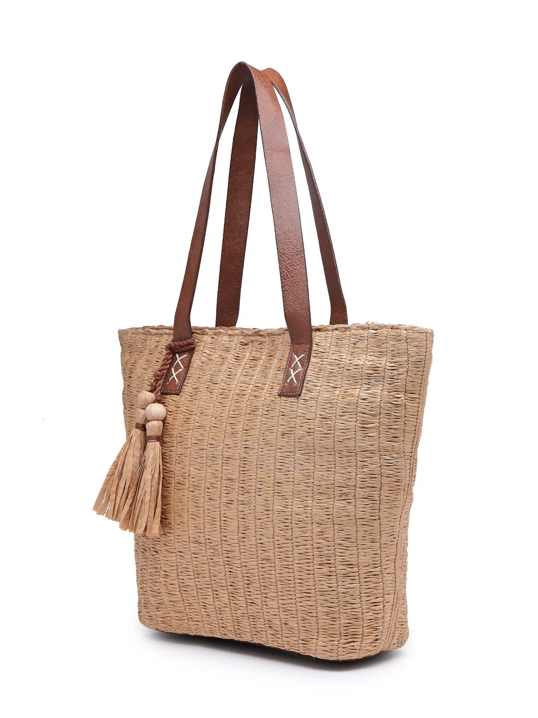 Bolso de ratán marrón